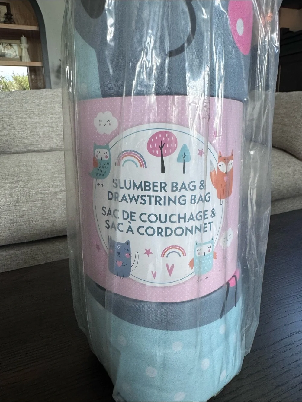 BRAND NEW Children's Cute Animal Sleeping Bag - Reversible Pink & Light Blue